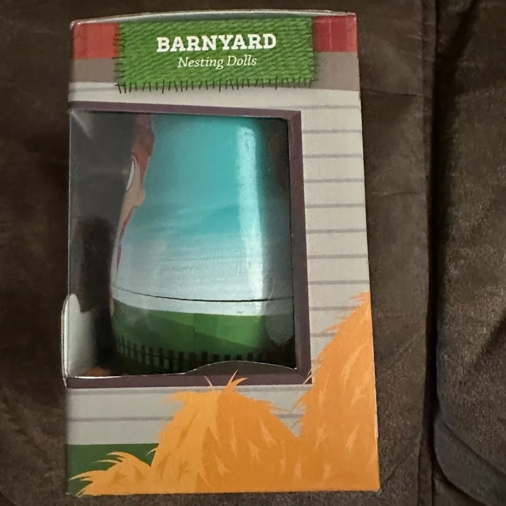 Imagination 11 pieces natural wood barnyard nesting dolls